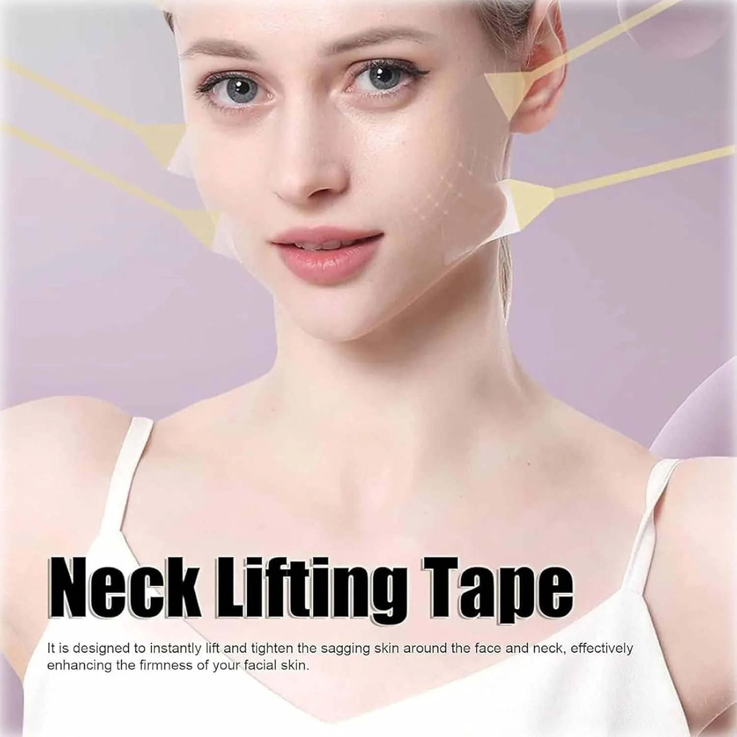 Elastic Band   60 Replacement patch) Celestica Instant Neck Tape, Neck Lifting Tape Behind The Necks, for Necks, define Face, Jaw, Reusable & Waterproof (12 