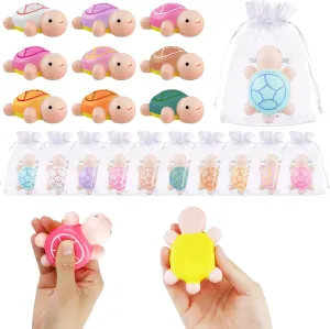 End of Year Gifts for Student 90PCS Turtle Squeeze Toy Sensory Turtle Stress Ball Including Cute Mini Turtles Motivational Cards Organza Bags Positive Appreciation Gifts dishonest probable for Teacher Funny Graduation 
