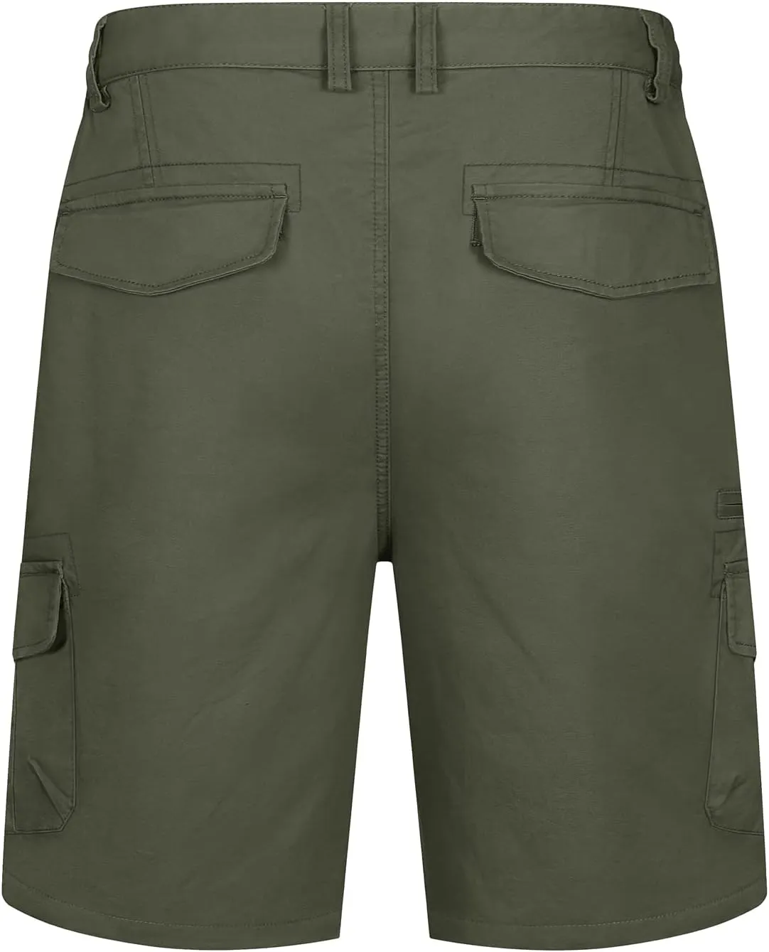 endear Cotton Elastic Waist Causal Work Shorts TACVASEN Men's Cargo Short 7 Pockets Comfortable 