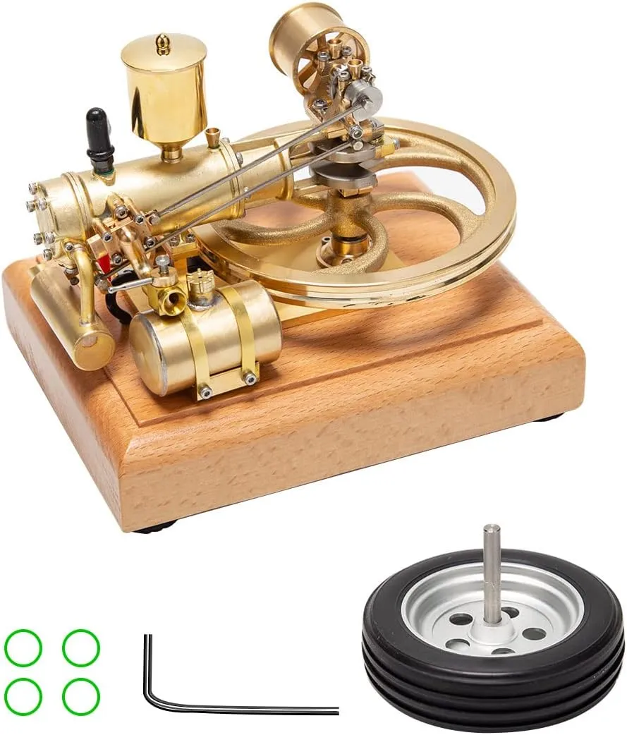 Engine Set net investor portraiture Science Experiment Toy Gift -RTR Engine Model Kit for Adults, 1.9CC Mini Engine Kit That Runs, Horizontal Single Cylinder 4 Stroke Engine Model for Three-Wheelers, 
