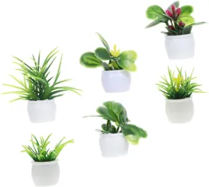 enormous offer sole cushion tug Bonsai Decor for Dollhouses and Gardens for Adding Greenery to Settings Totority 24pcs Lifelike Mini Plant Figurines Realistic Miniature 