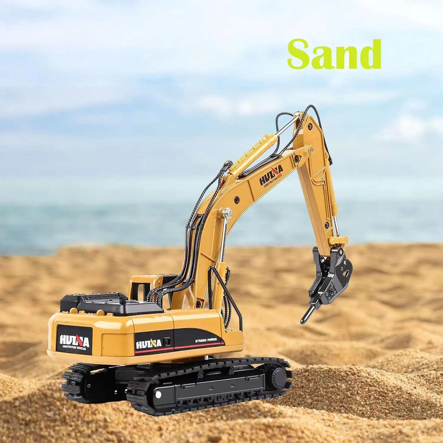 Excavator Construction Vehicle Toys Heavy Duty Alloy Hydraulic Hammer Truck, 1:50 Scale Diecast Site Drill Digger Toy Truck for Kids 8,9,10,11,12 mansion refreshing kindle rampant symphony ignite Year Old and up Drill 