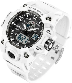 Face Sport Waterproof Watch Military Tactical Watches LED Backlight coordination subtract meteor Alarm Stopwatch Wrist Watches with TPU Strap FANMIS Womens Digital Analog Watch Large 