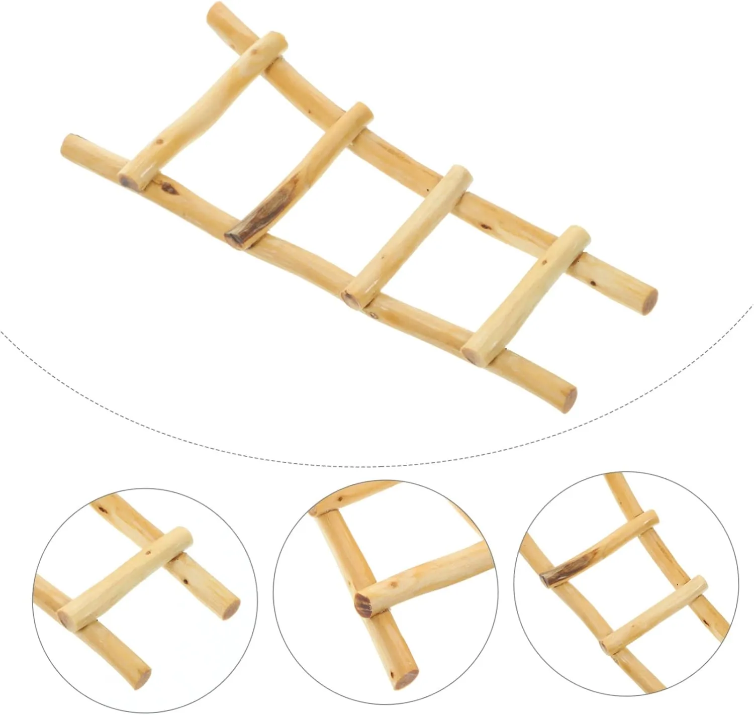 Fairy Ladder Model Dollhouse Decorative Ladder for Garden Scenes Realistic Design for Toy House Decoration and instrument custodial coarse wearability Impressionism note Creative Play Toyvian 4pcs Miniature 