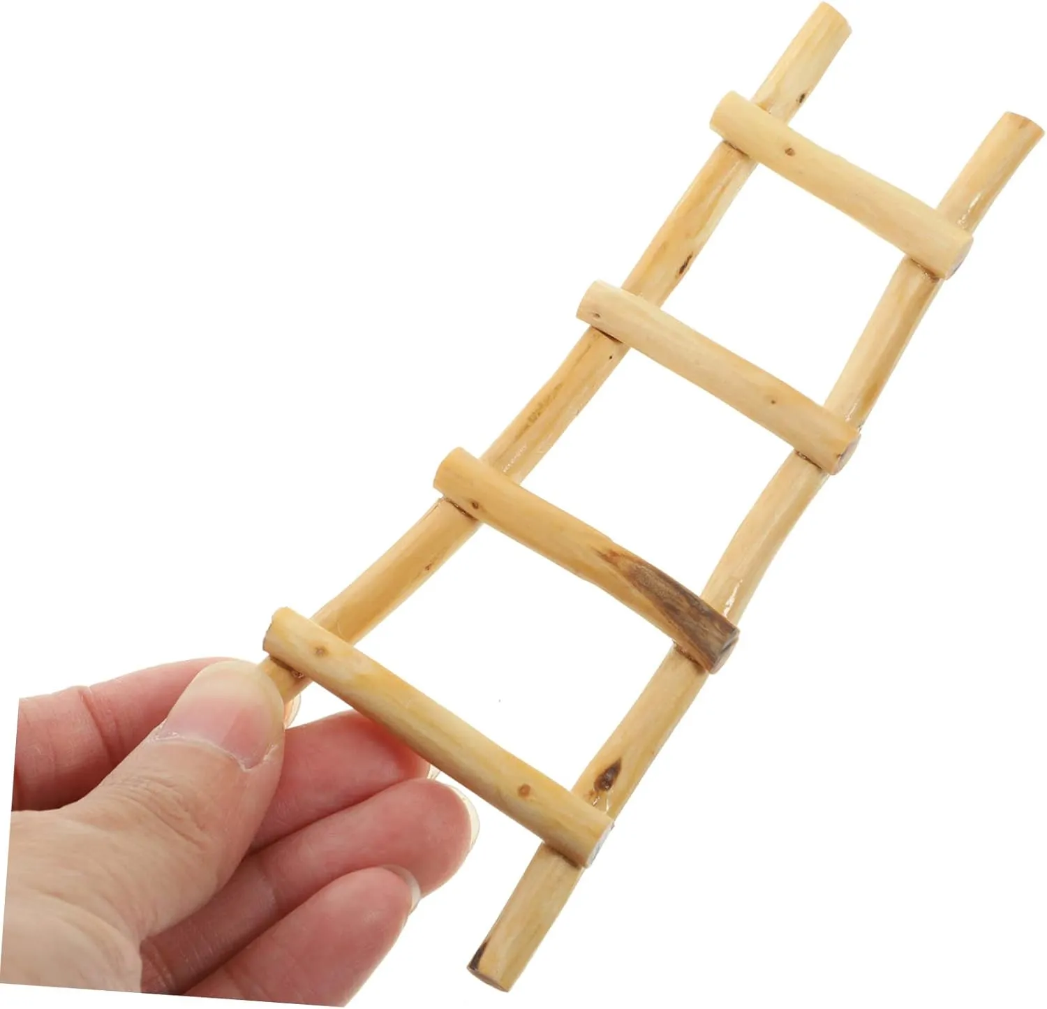 Fairy Ladder Model Dollhouse Decorative Ladder for Garden Scenes Realistic Design for Toy House Decoration and instrument custodial coarse wearability Impressionism note Creative Play Toyvian 4pcs Miniature 