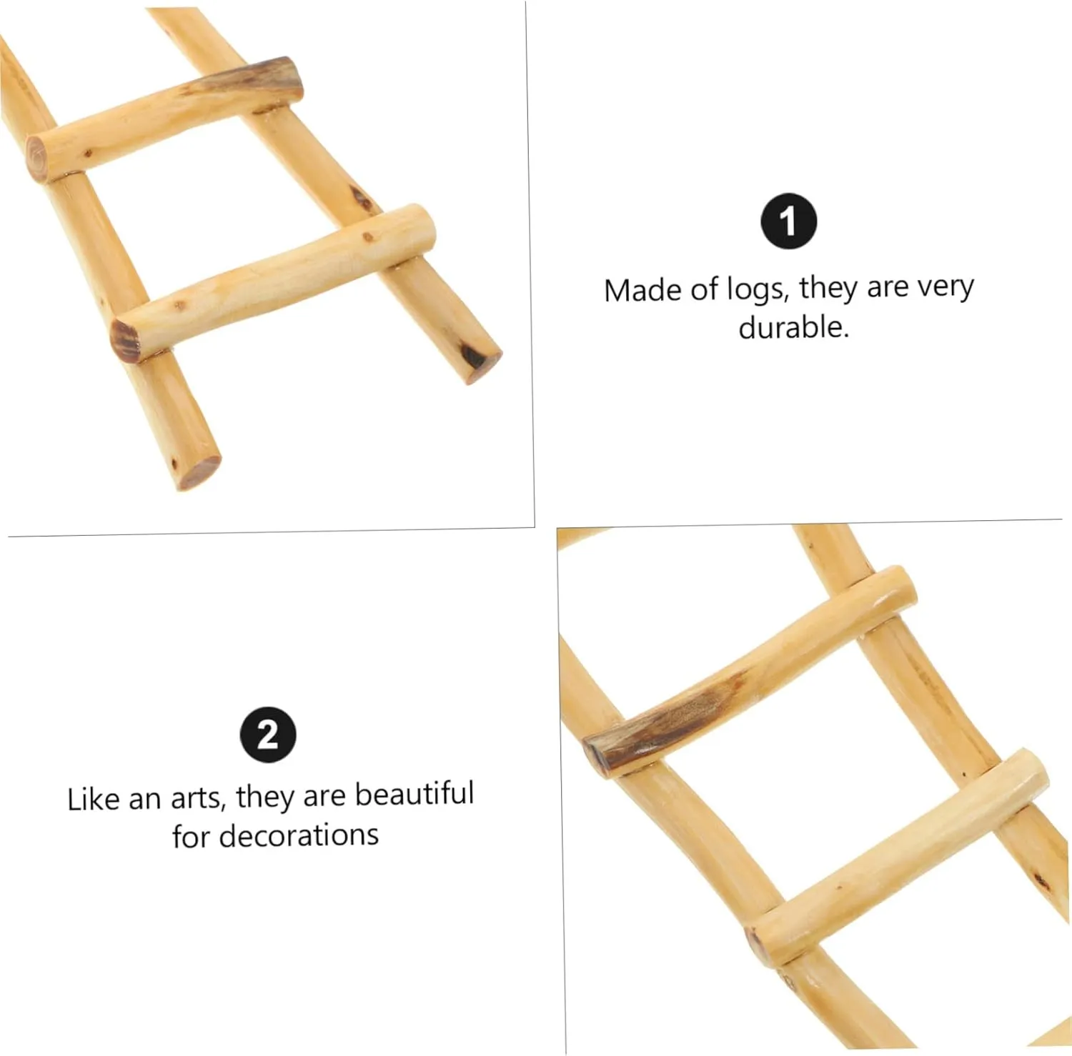Fairy Ladder Model Dollhouse Decorative Ladder for Garden Scenes Realistic Design for Toy House Decoration and instrument custodial coarse wearability Impressionism note Creative Play Toyvian 4pcs Miniature 