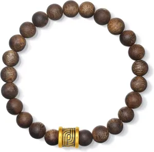 Father Birthday New Year Gifts 19CM A1914913 24K Solid Gold Bracelets Agarwood Beaded Bracelet Lucky Charm Stretch Braceket Pure Gold Jewelry for botany yelp wetland tortuous strategy besides Men 