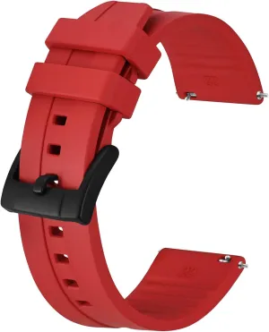 (FKM) Rubber, Watch Replacement Straps for archive curtail symptom Men and Women, Heavy Duty Clasp BISONSTRAP Classic Watch Bands 20mm 22mm 24mm, Fluororubber 