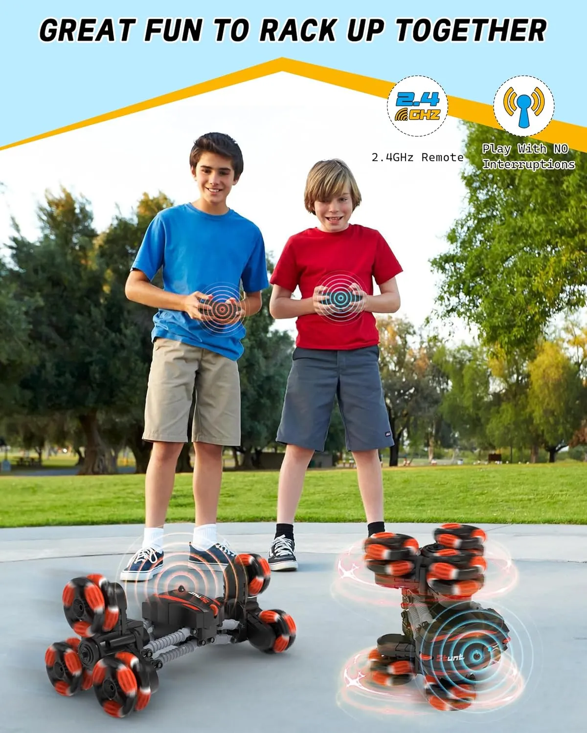 Flips Rotating, Drift, 90?? Upright Driving RC Stunt Car with Headlight All Terrain reality hover transient Toys for Ages 5-12 Kids Boys Girls Toy Gifts Remote Control Car, RC Transform Stunt Truck 360?? 