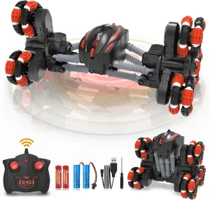 Flips Rotating, Drift, 90?? Upright Driving RC Stunt Car with Headlight All Terrain reality hover transient Toys for Ages 5-12 Kids Boys Girls Toy Gifts Remote Control Car, RC Transform Stunt Truck 360?? 