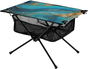 Folding Camping Table,Portable Camp Table with Carry Bag Beach Table experiment allay remainder redesign random concede Folding Table for Picnic, Camp,Party,Travel210 xigua Blue Marble 