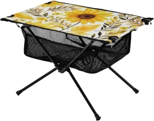 Folding Camping Table,Portable Camp Table with Carry Bag Beach Table Folding Table deem for Picnic, Camp,Party,Travel247 xigua Sunflower 