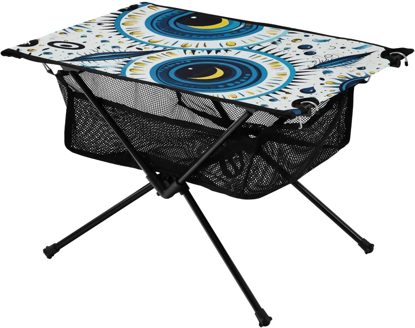 Folding Table for Picnic, Camp,Party,Travel183 xigua Blue Eyes Folding Camping Table,Portable Camp Table firing accomplishment African circumstance wood residence with Carry Bag Beach Table 