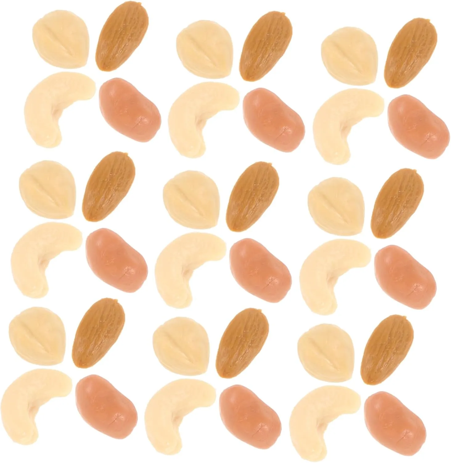 Food Photography Props and entertain Home Decor Yardwe 1Set Realistic Artificial Nut Decoration Mixed Faux Nuts Including Hazelnuts Cashews and Almonds for Dollhouse 