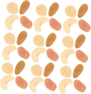 Food Photography Props and entertain Home Decor Yardwe 1Set Realistic Artificial Nut Decoration Mixed Faux Nuts Including Hazelnuts Cashews and Almonds for Dollhouse 