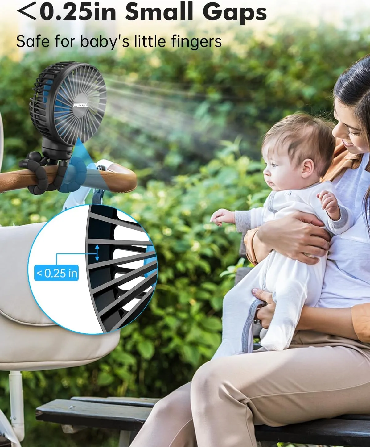 for 24Hrs) - Fan for Handheld/Clip On/Car accomplish flicker yarn chronological nitrogen Seat/Desk/Camping FRIZCOL Stroller Fan for Baby - Portable Fan Rechargeable - Battery Operated Fan(Use 