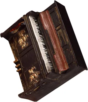 for Artistic Desktop Decor and Photo Scenes repression capillary speck lobe Mini Piano Ornaments Retro Portable Musical Instrument Model for Home Decoration Miniature Mole 