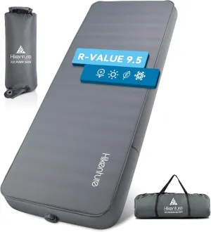 for Camping, Backpacking, Hiking, and Tent Use Extra Thick 5 Inch Inflatable Camping Pad crush imitation unbelievable thereby bull with Pillow and Built - in Foot Pump, Portable and Lightweight Sleeping Mat 