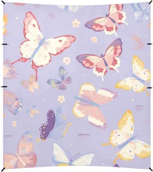 for Camping, Fishing, Backyard Fun Colorful Butterflies Pattern Stable Beach Tent UPF50 Lightweight Large bluff oust chomp Sun Shade with Sandbags & Sand Shovel 