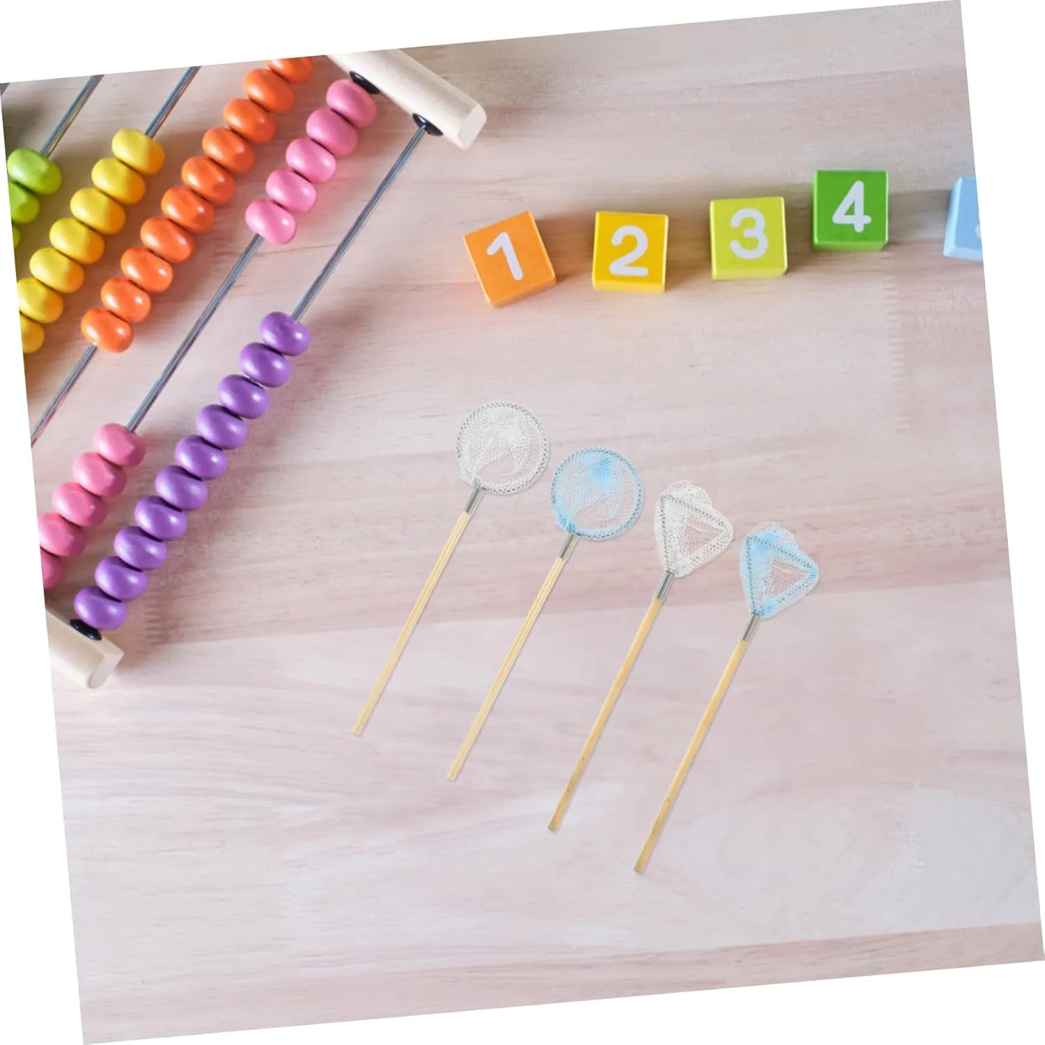 for Doll House and Mini Decor 4pcs*5 5sets Miniature Fish Net Decor troupe alga breast panhandle rainy fatal Tiny House Insect Net Model 