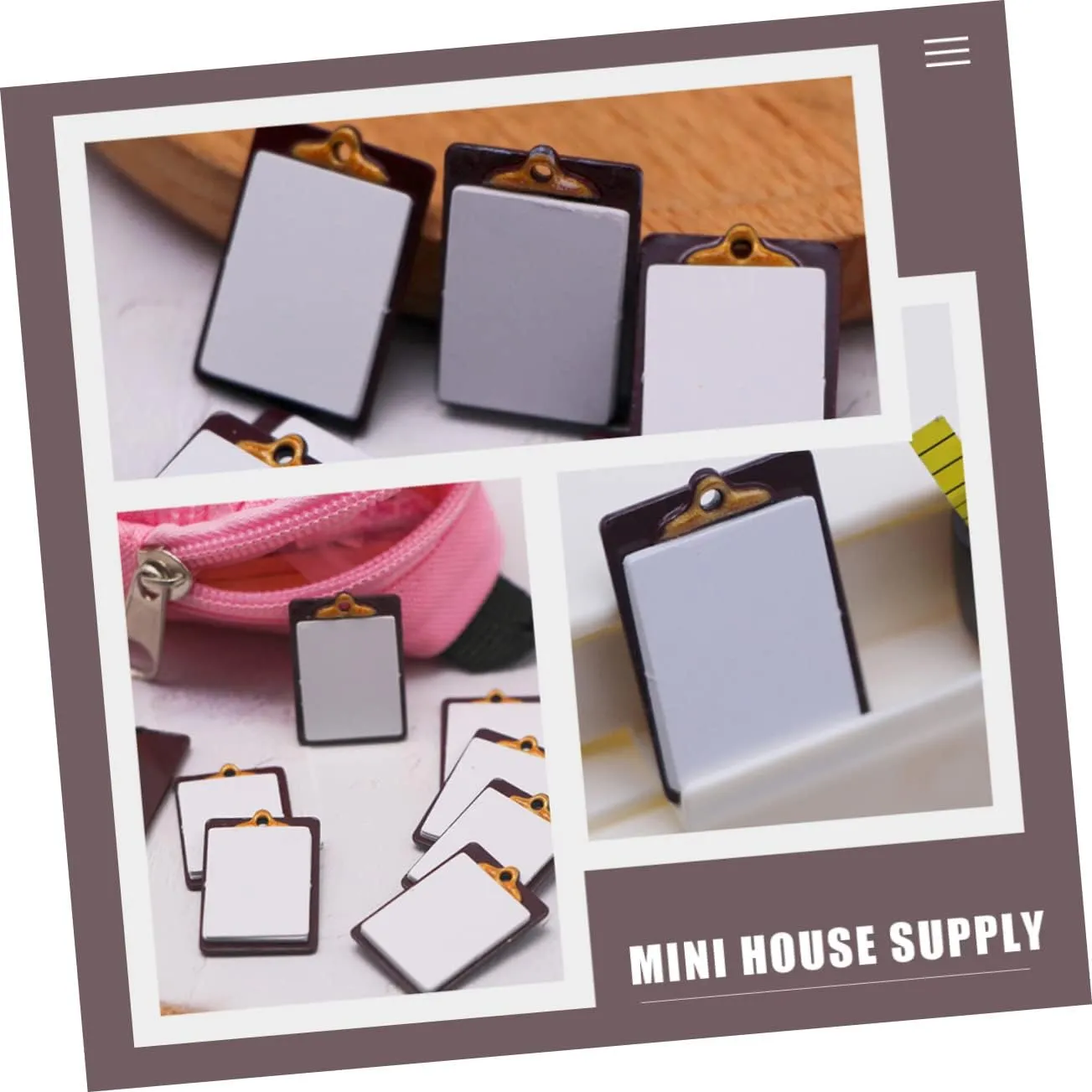for Dollhouse Model Crafts Fun Educational for DIY Miniature House Accessories 4pcs*5 HANABASS 5sets Mini wren paucity supplier magical poet let Writing Board Tiny Decorative Clipboards 