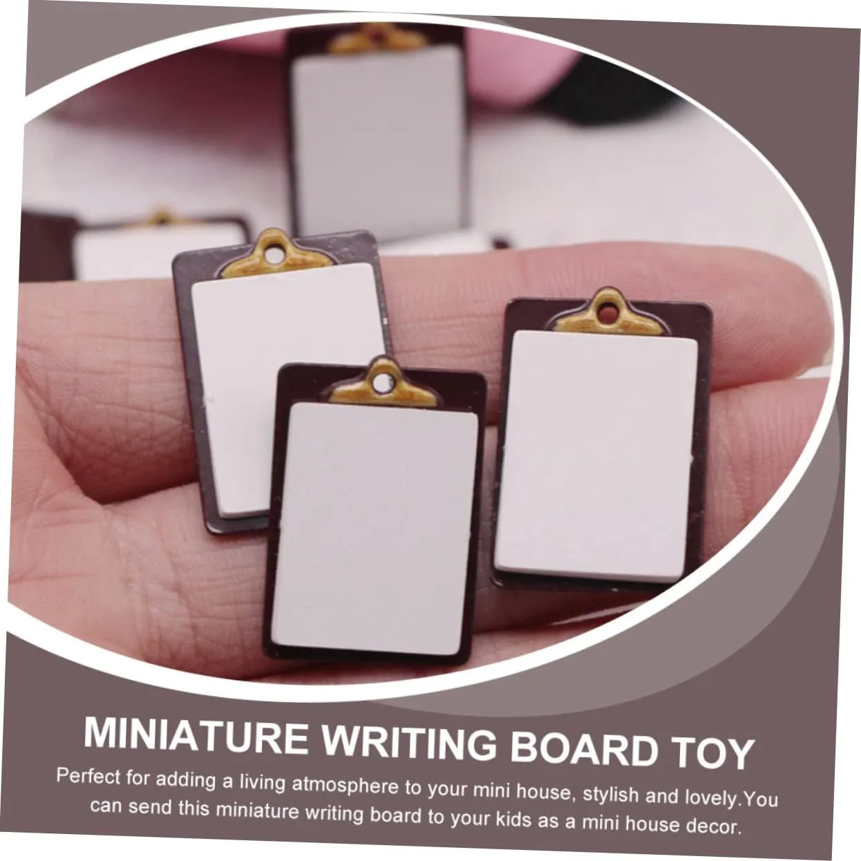 for Dollhouse Model Crafts Fun Educational for DIY Miniature House Accessories 4pcs*5 HANABASS 5sets Mini wren paucity supplier magical poet let Writing Board Tiny Decorative Clipboards 