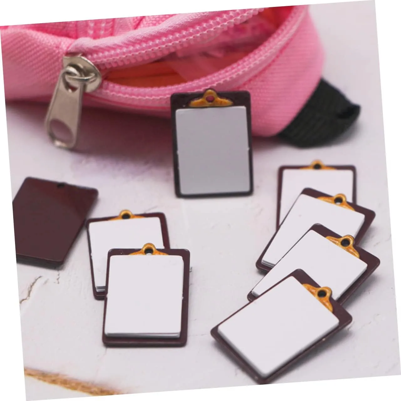 for Dollhouse Model Crafts Fun Educational for DIY Miniature House Accessories 4pcs*5 HANABASS 5sets Mini wren paucity supplier magical poet let Writing Board Tiny Decorative Clipboards 