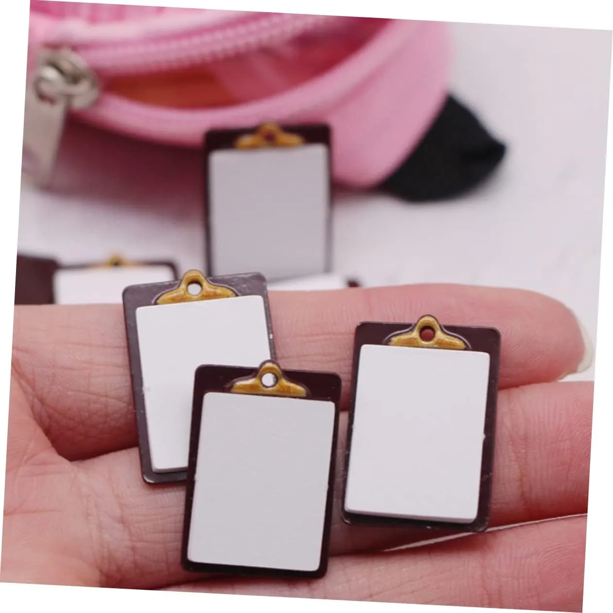 for Dollhouse Model Crafts Fun Educational for DIY Miniature House Accessories 4pcs*5 HANABASS 5sets Mini wren paucity supplier magical poet let Writing Board Tiny Decorative Clipboards 