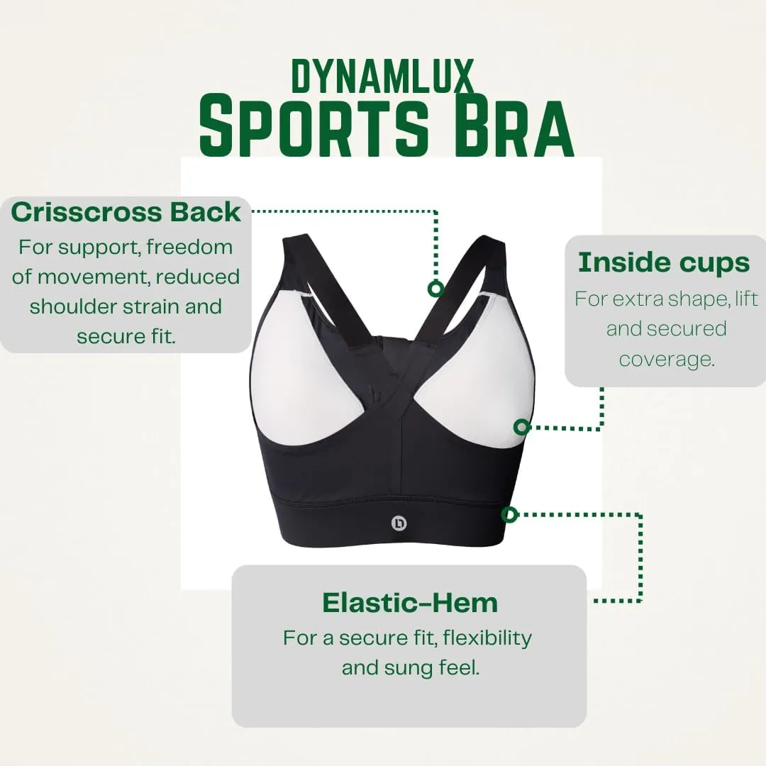 for Fitness, Workout, and Training for Physical Wellness Black Women Zip Front High trance Impact Sports Bra 