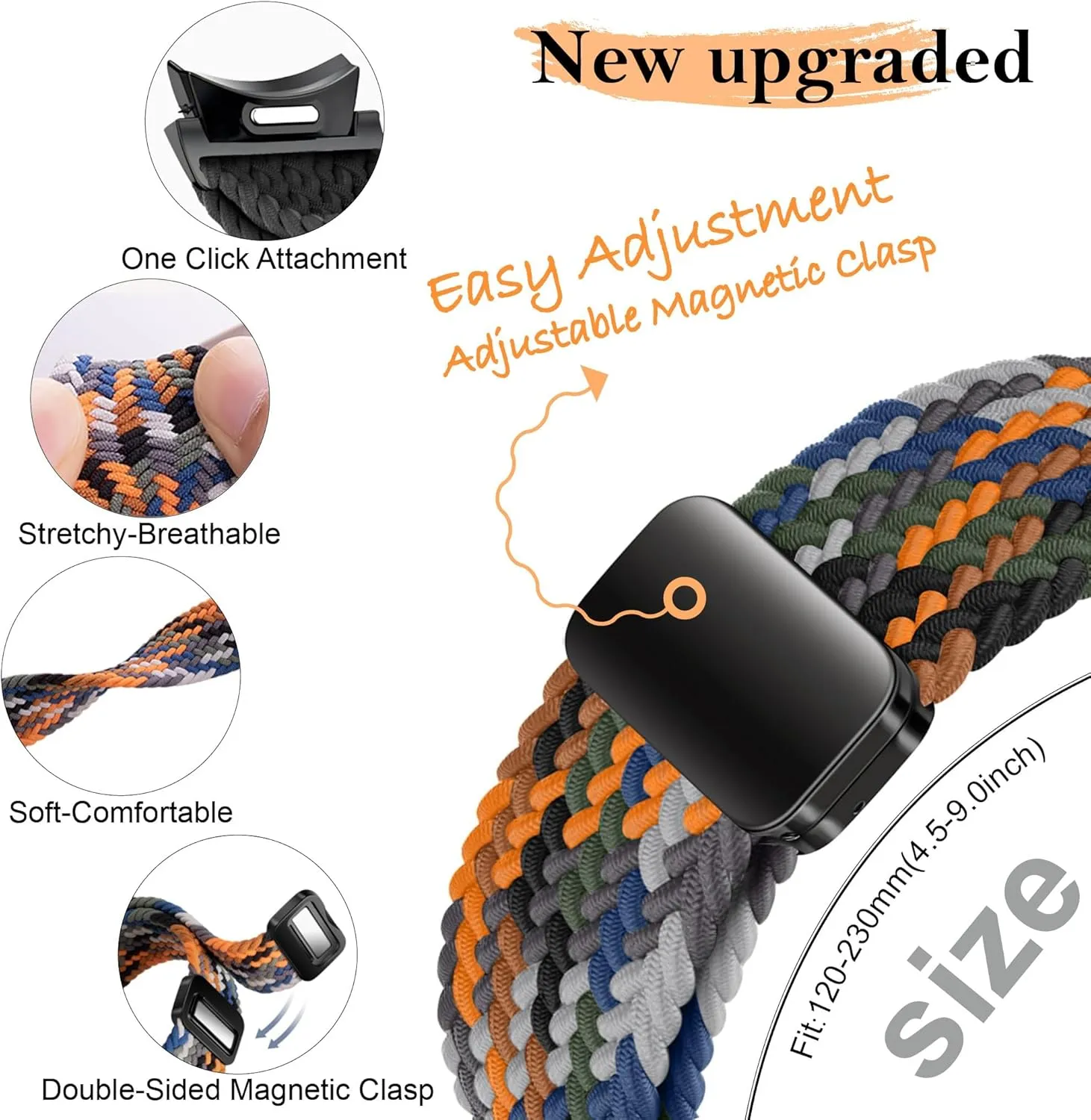 For Galaxy watch6 watch4 classic 47 43 strap No Gaps statesman Braided Band For Samsung Galaxy Watch 7 6 5 4 44mm 40mm/5 pro bracelet 