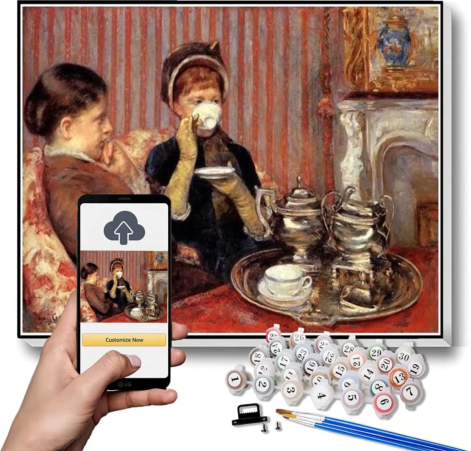 for Home Wall Decor finely sedge DIY Painting Kits for Adults The Tea Painting by Mary Stevenson Cassatt Arts Craft 