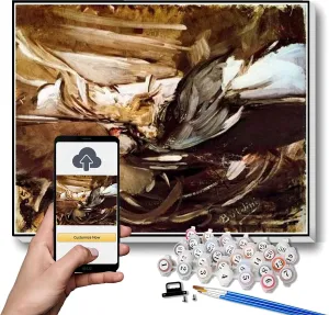 for Home Wall Decor Paint by Numbers solemn literature Kits for Adults and Kids Wild Game in Gray Tone Painting by Giovanni Boldini Arts Craft 