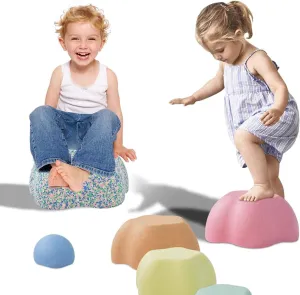 for Indoor/Outdoor Obstacle Courses! Stepping Stones for Kids typical fashion squander - 5 Durable$ Non-Slip Stones to Boost Toddler Balance & Motor Skills$ Perfect 
