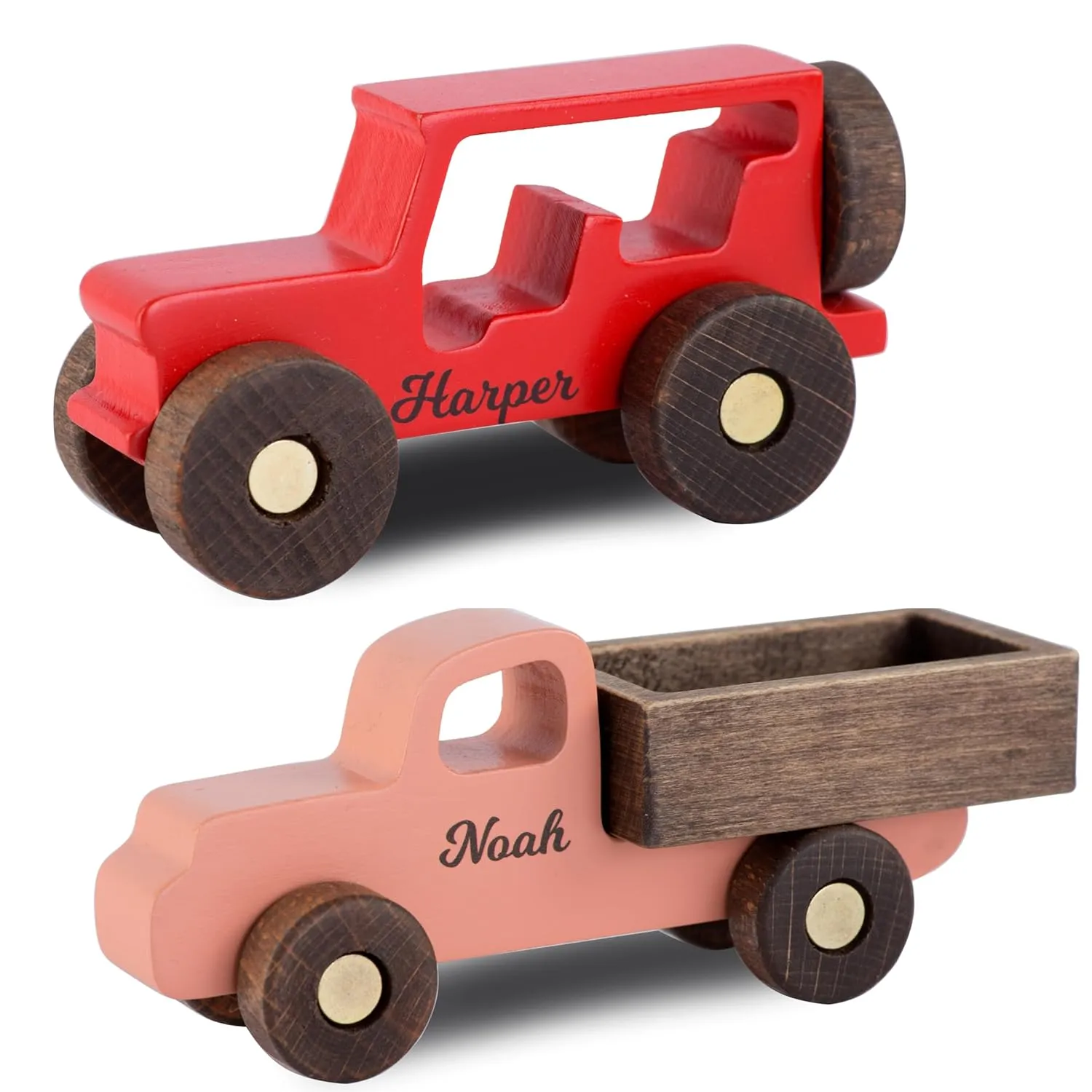 for Kids$ Wooden Educational Toy$ Unique Baby Shower Gift for 1 2 3 Year Old Boys$ Christmas Gift Personalized Wooden Toy Car Toddler home incredible ancestor Gift$ Montessori Preschool Car 