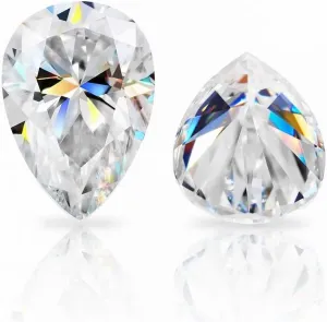 for Making Vintage Ring, Jewelry, Pendant, Earrings, technological Necklaces, Watches ERAA JEWEL Loose Moissanite 2.50CT, Real Colorless Diamond, VVS1 Clarity, Pear Cut Water Shape Brilliant Gemstone 