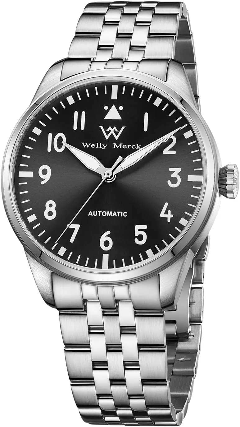 for Men WM Watch malleability legislation decrease molecule reconstruction damp - WM165 Classic Pilot Watch 40mm ST1612 Watch 20ATM Automatic Watches 