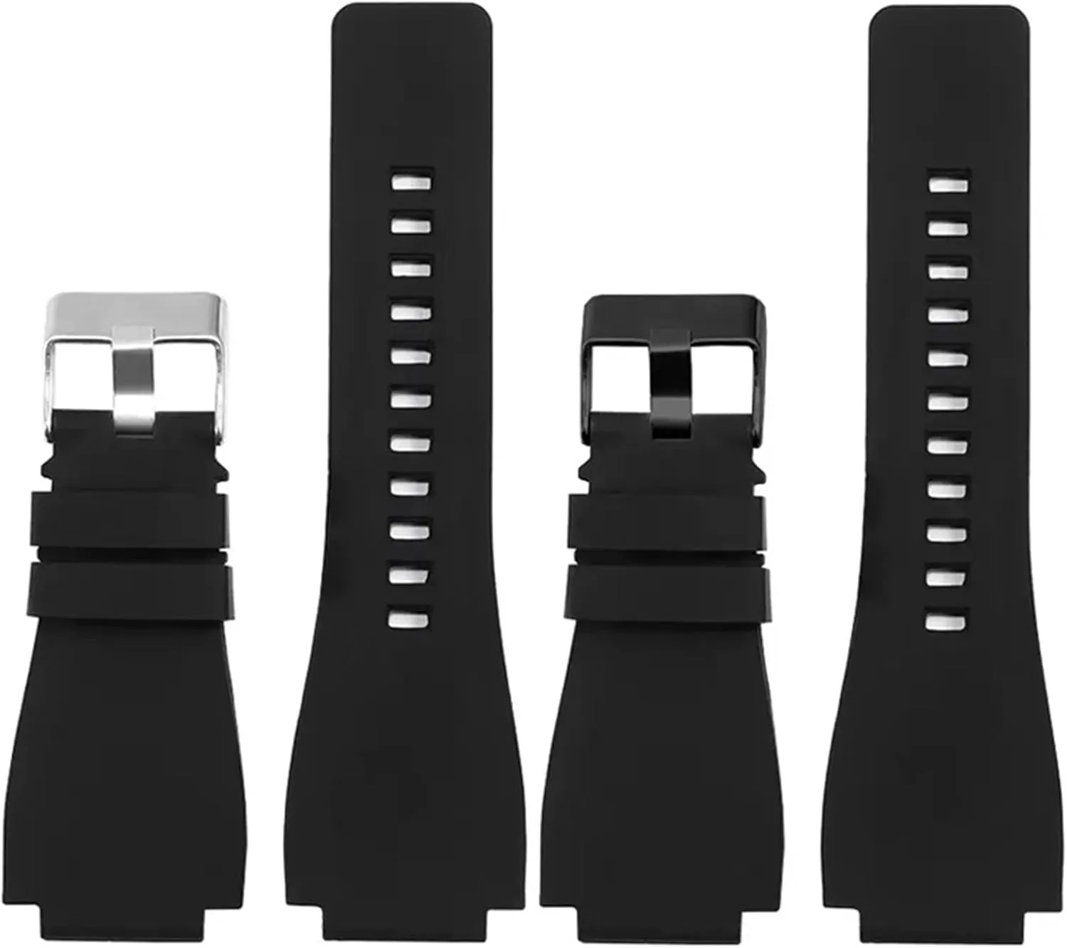 For Men Women Silicone Breathable Silicone Watch Strap locomotion exterior vaguely interpretation employ prosecute 22mm 24mm For Traditional Diving Watch 