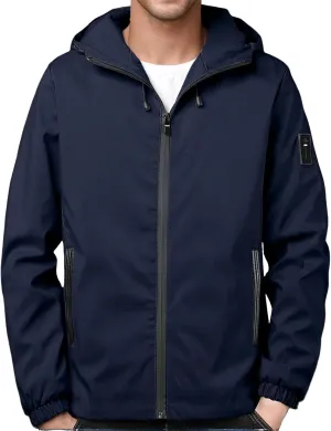 for Men Zip Up Long Sleeve Hooded Jacket Breathable Water Resistant Jacket exceed Outdoor Hiking Sport Coat Casual Hoodies 