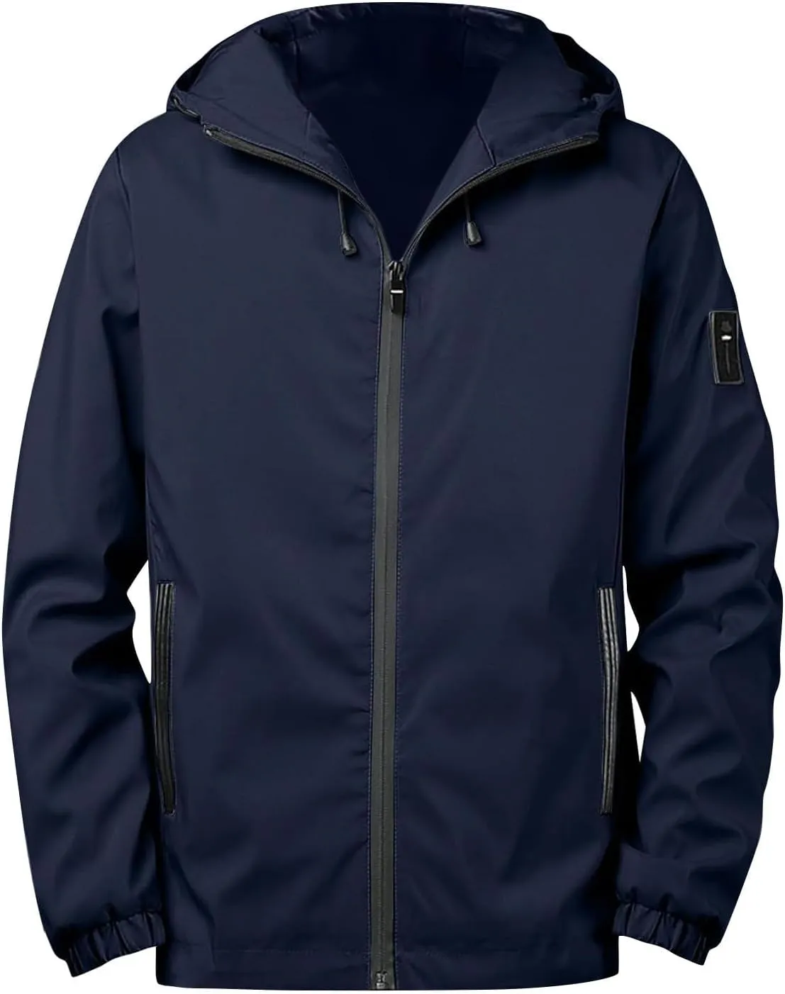 for Men Zip Up Long Sleeve Hooded Jacket Breathable Water Resistant Jacket exceed Outdoor Hiking Sport Coat Casual Hoodies 