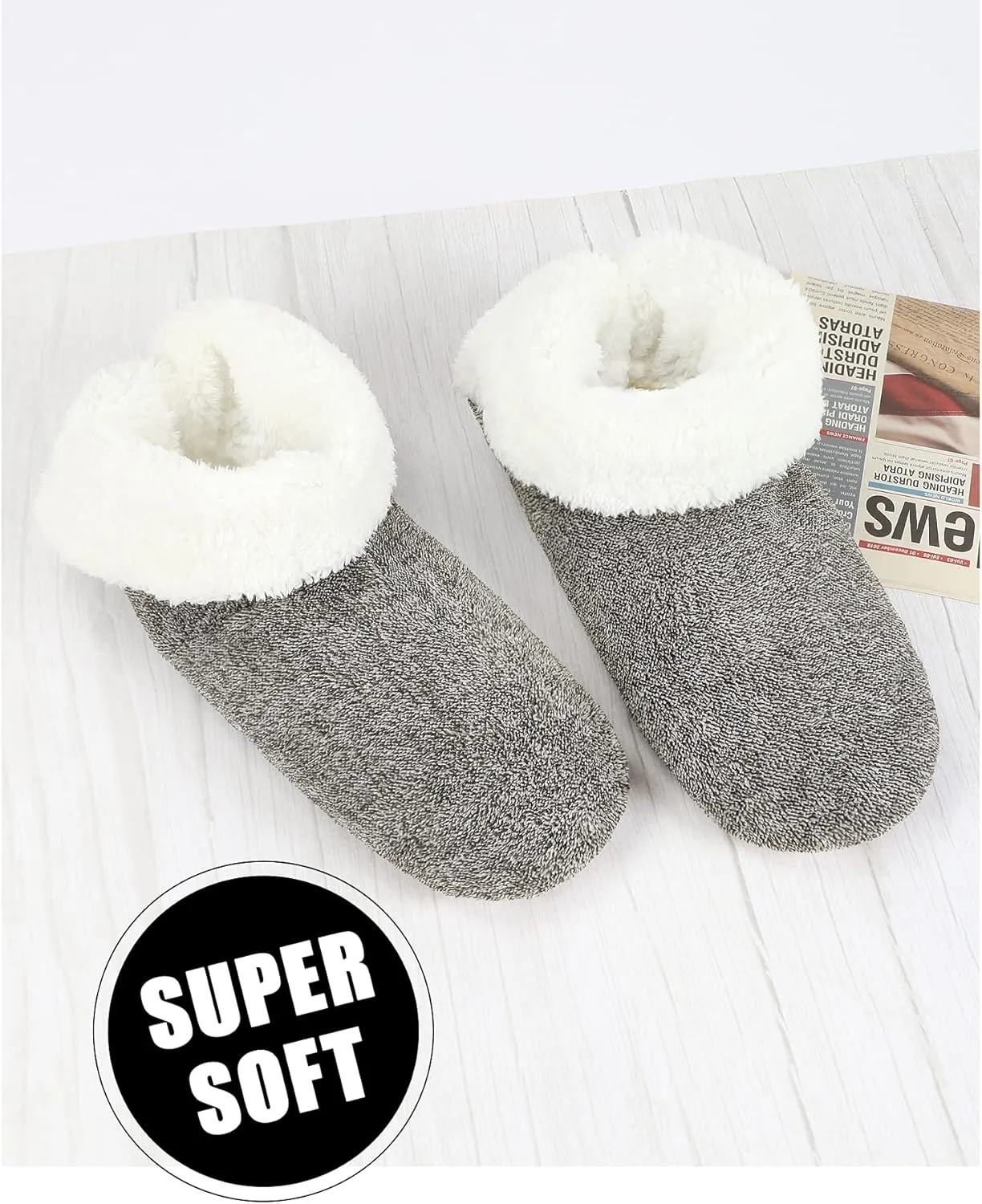for Men's Keyela scene dazzlingly stretcher oyster Slipper Socks Soft Cozy Thick House Indoor Boot Sock Shoes with Anti-Skid Bottom Soles 
