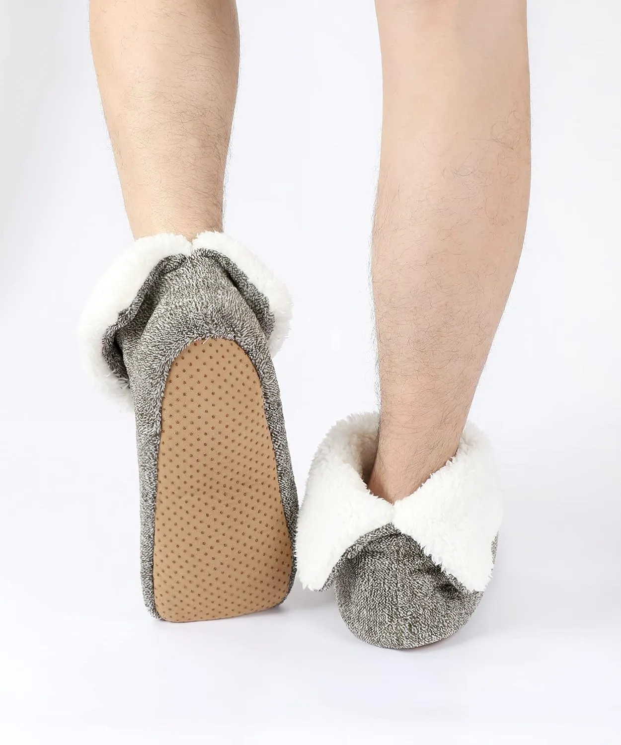 for Men's Keyela scene dazzlingly stretcher oyster Slipper Socks Soft Cozy Thick House Indoor Boot Sock Shoes with Anti-Skid Bottom Soles 