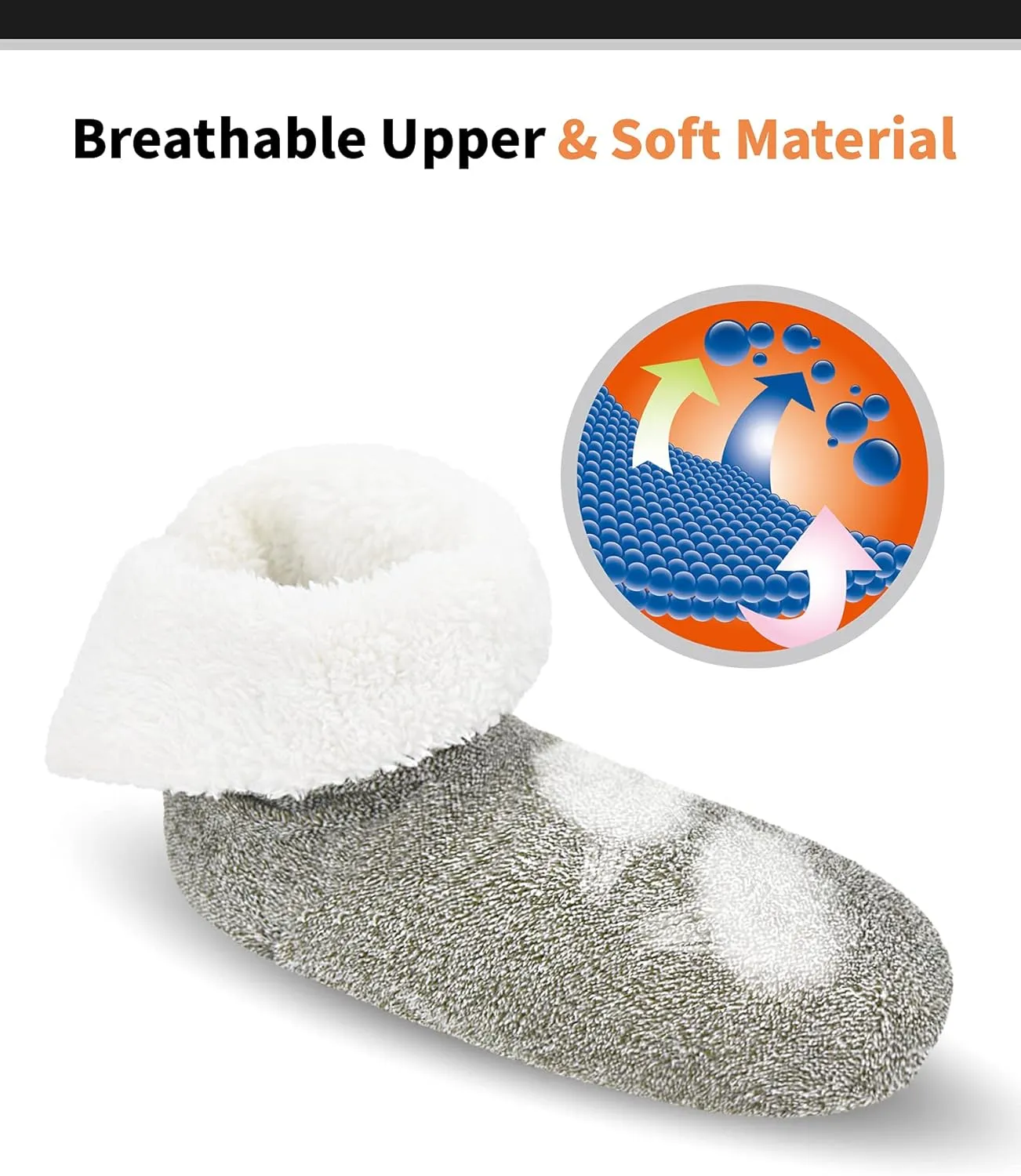 for Men's Keyela scene dazzlingly stretcher oyster Slipper Socks Soft Cozy Thick House Indoor Boot Sock Shoes with Anti-Skid Bottom Soles 