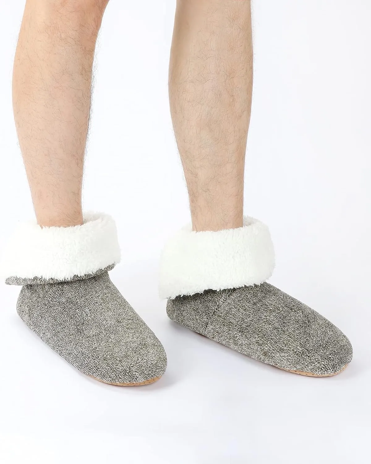 for Men's Keyela scene dazzlingly stretcher oyster Slipper Socks Soft Cozy Thick House Indoor Boot Sock Shoes with Anti-Skid Bottom Soles 