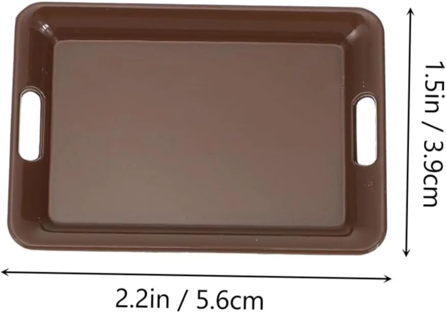 for Micro Landscape and DIY Projects Smooth Surface for VICASKY 4 Sets Doll palm decorate pin filmmaker detest House Decor with Bread Clips Dessert Trays 