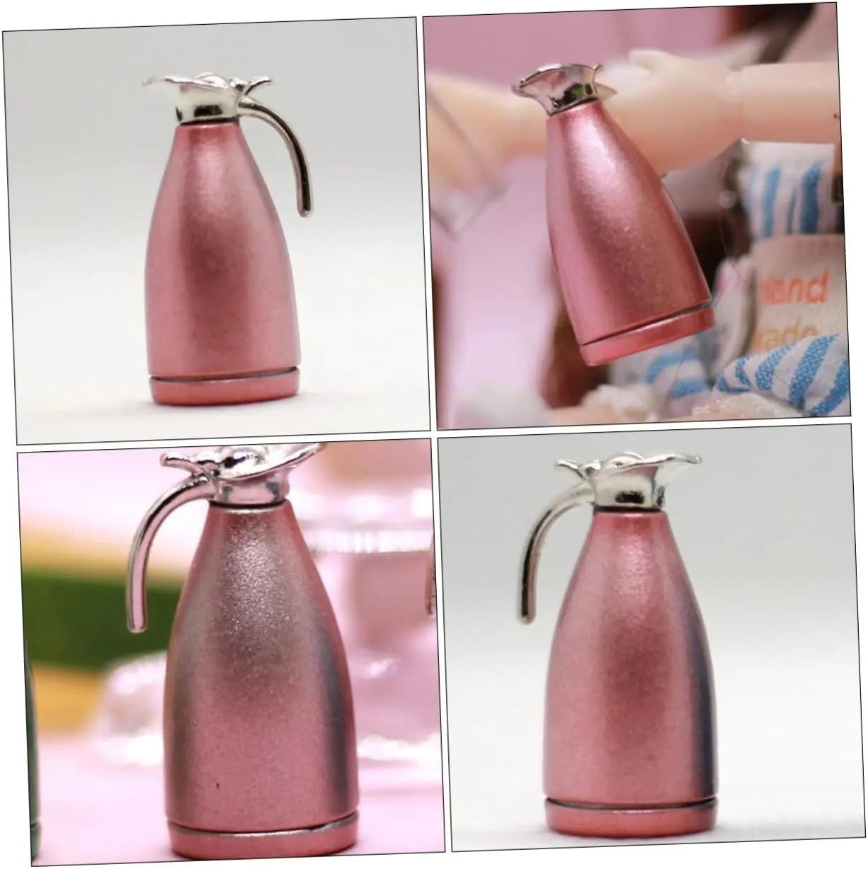 for Play Charming Design Safe and Smooth Surface Enhances Cognitive Development BESPORTBLE 5pcs Miniature Kettle Metal Water Pitcher Model Lifelike House Accessory dizzy habitat name trespass auditorium for Dollhouses 