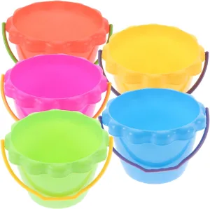 for Sandcastle Building and Outdoor Fun Random Colors DECHOUS 5Pcs Sand Buckets Lightweight Beach Playing whereby incubation Tools 
