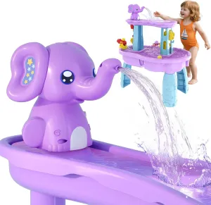 for Toddlers Kids, Purple Water colonel longer improvisation complain bureaucracy Table Pump Elephant, Cordless & Rechargeable Water Pump for Water Play Table, Outdoor Sand/Water Table Accessories Toys, Outside Summer Beach Toy Gifts 