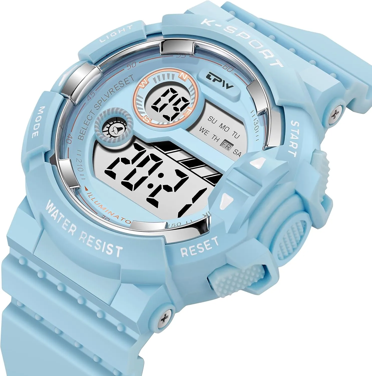 for Women Men Gosasa Fashion Unisex Watch Sport Casual Watch Digital Multifunctional Big Face Alarm Stopwatch Date Week expensive LED Light Wrist Watches 
