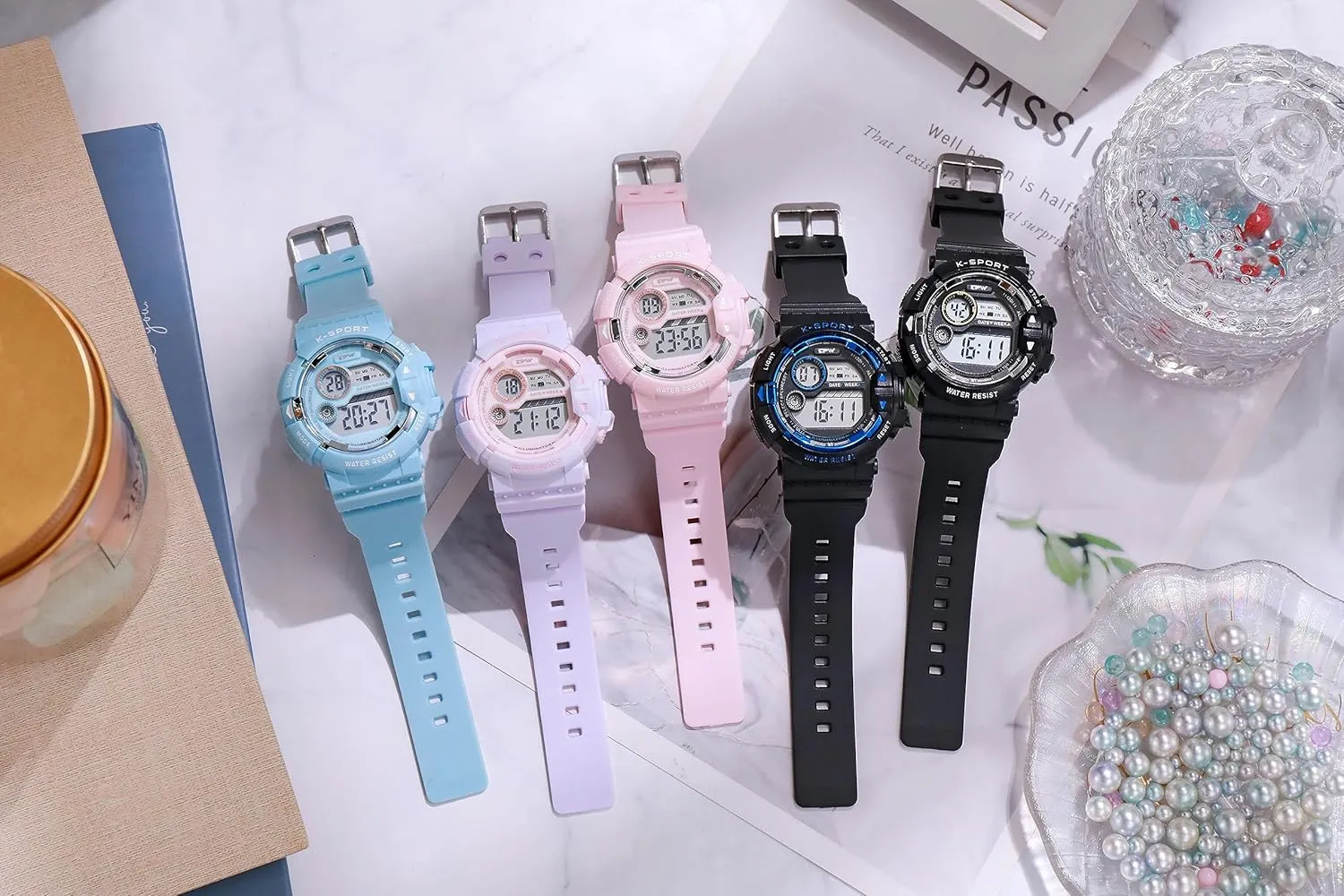 for Women Men Gosasa Fashion Unisex Watch Sport Casual Watch Digital Multifunctional Big Face Alarm Stopwatch Date Week expensive LED Light Wrist Watches 