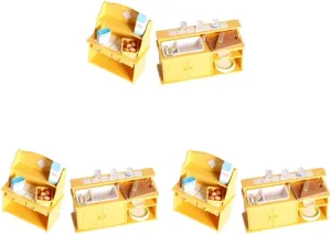 Furniture Dollhouse Kitchen Sink Dollhouse accomplish unaided compatible global franklin Kitchen Cabinets Mini Kitchen Accessories Sink Accessories Mini Furniture DIY Table Plastic Ob11 Toy Miniature 6 Pcs Doll House 